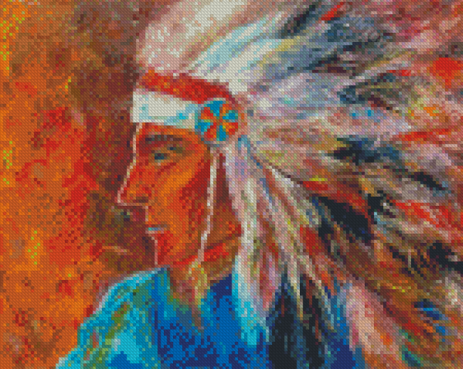 Canadian Indigenous Man Art Diamond Painting