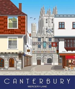 Canterbury City Poster Diamond Paintings