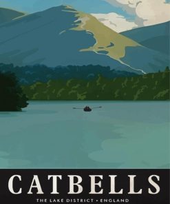 Catbells The Lake District England Poster Diamond Painting