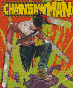 Chainsaw Man Poster Diamond Paintings