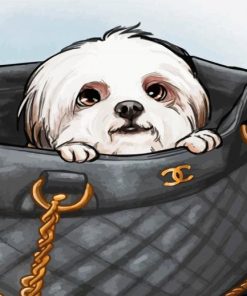 Chanel Dog In Bag Diamond Painting