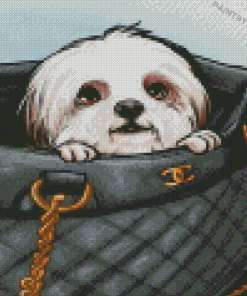 Chanel Dog In Bag Diamond Painting