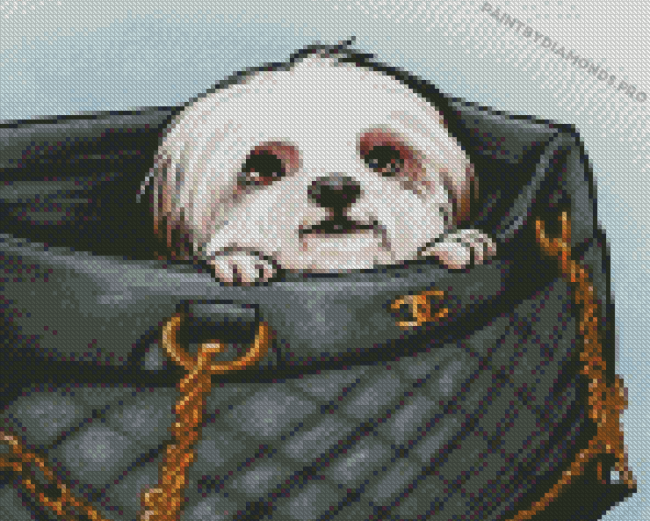 Chanel Dog In Bag Diamond Painting