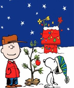 Christmas Charlie Brown Cartoon Diamond Painting