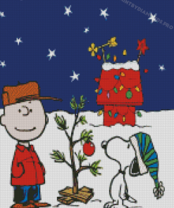 Christmas Charlie Brown Cartoon Diamond Painting