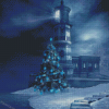 Christmas Lighthouse At Night Diamond Painting