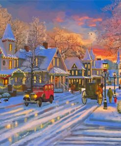 Christmas Small Town Diamond Painting