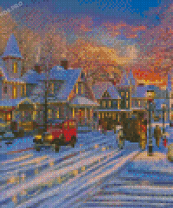 Christmas Small Town Diamond Painting