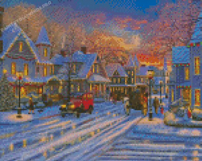 Christmas Small Town Diamond Painting