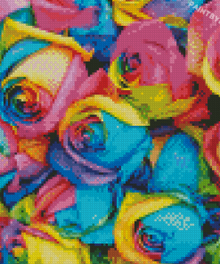 Colorful Flowers Diamond Painting