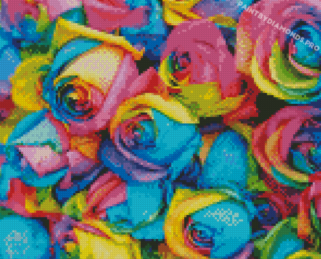 Colorful Flowers Diamond Painting