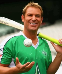 Cricket Player Shane Warne Diamond Painting