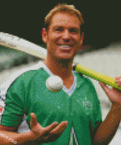 Cricket Player Shane Warne Diamond Painting