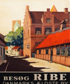 Denmark Ribe Poster Diamond Painting