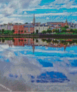 Derry City Water Reflection Diamond Paintings