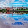 Derry City Water Reflection Diamond Paintings