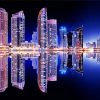 Dubai At Night Water Reflection Diamond Painting