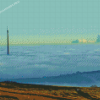 Emley Moor Above Clouds View Diamond Painting