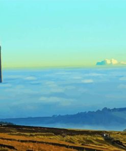 Emley Moor Above Clouds View Diamond Painting