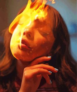 Face On Fire Diamond Paintings