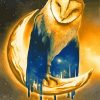 Fantasy Owl Moon Diamond Painting