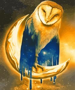 Fantasy Owl Moon Diamond Painting