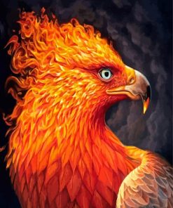 Fire Bird Head Diamond Painting