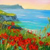 Flowers With Seascape Diamond Painting