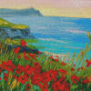 Flowers With Seascape Diamond Painting