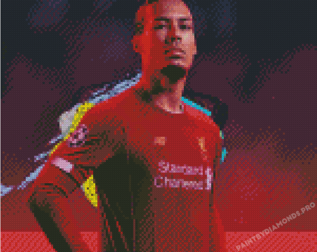 Footballer Virgil Van Dijk Diamond Painting