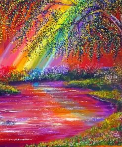 Forest Colorful River Diamond Painting