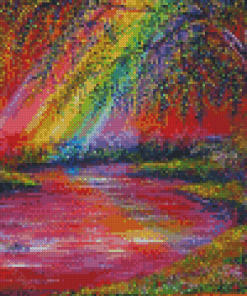 Forest Colorful River Diamond Painting