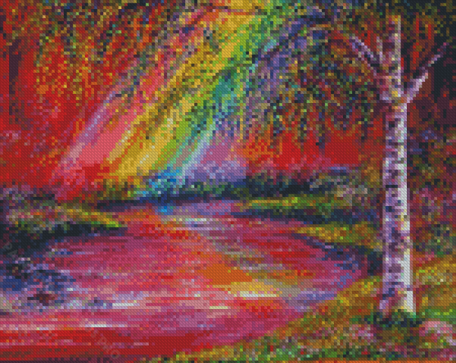 Forest Colorful River Diamond Painting