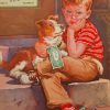 Frances Tipton Hunter Boy And Dog Diamond Painting