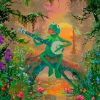 Frog With Guitar In Garden Diamond Painting