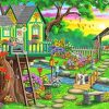 Garden House Tree Diamond Paintings