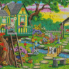 Garden House Tree Diamond Paintings