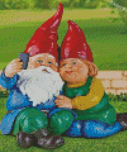 Garden Gnomes Couple Diamond Paintings