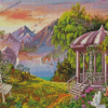 Gazebo By The Lake Diamond Painting