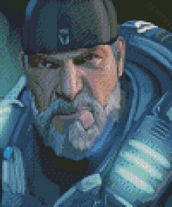 Gears Of War Marcus Fenix Character Diamond Painting