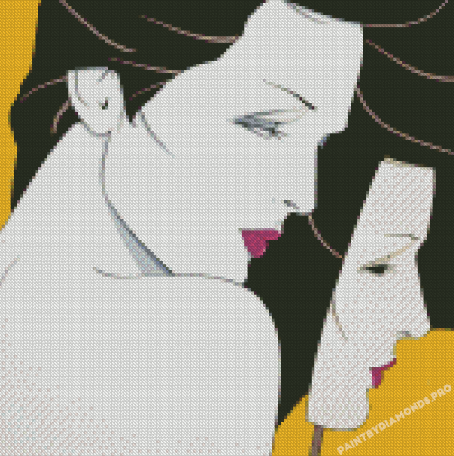 Girl With Mask by Patrick Nagel Diamond Paintings