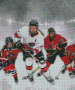 Girls Hockey Diamond Painting