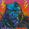 Godzilla Vs Kong Illustration Poster Diamond Painting