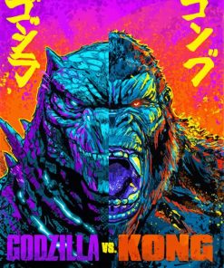 Godzilla Vs Kong Illustration Poster Diamond Painting