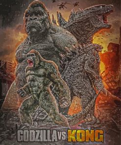 Godzilla Vs Kong Movie Poster Diamond Painting