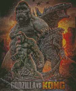 Godzilla Vs Kong Movie Poster Diamond Painting