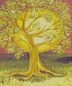 Golden Tree Art Diamond Painting