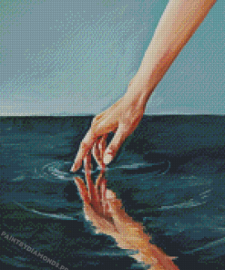 Hand In Water Reflection Diamond Painting