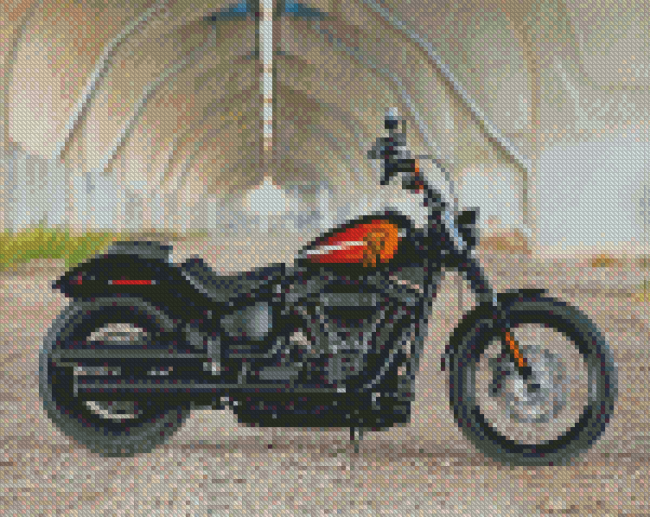 Harley Davidson Fat Boy Bike Diamond Painting