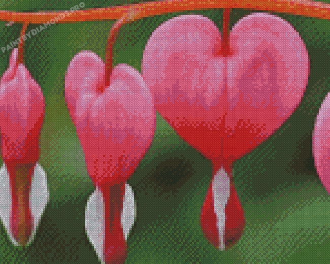 Heart Flowers Diamond Painting